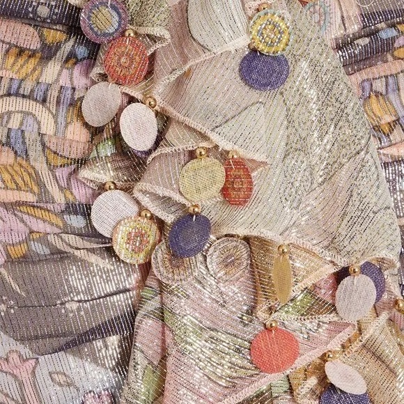 ZIMMERMANN Cosmic handkerchief Printed Chiffon Dress NWT - Picture 4 of 14